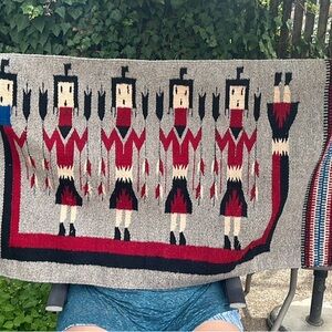 1940's five figure Yei Navajo rug